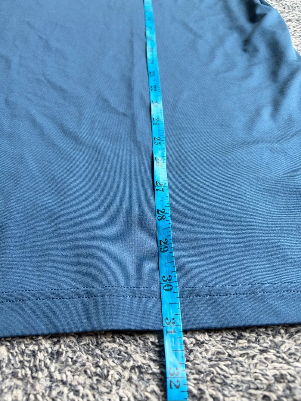 adidas Blue Polo Shirt with Red Sleeve Stripes